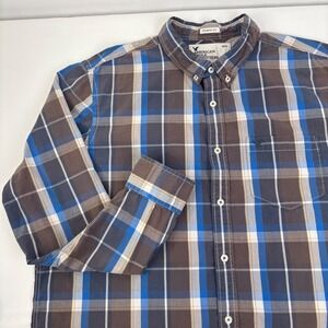 American Eagle Outfitters Mens Plaid Athletic Fit L/S Button Down Shirt XXL